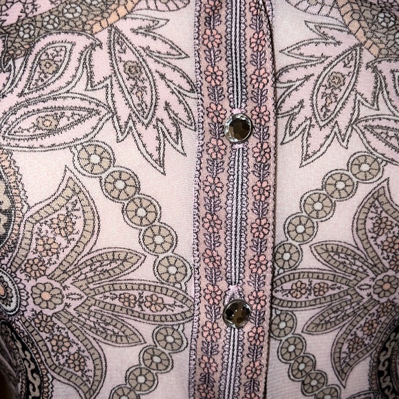 INC International Concepts L/S Shirt Small Button Up Sparkly Buttons - Picture 4 of 15